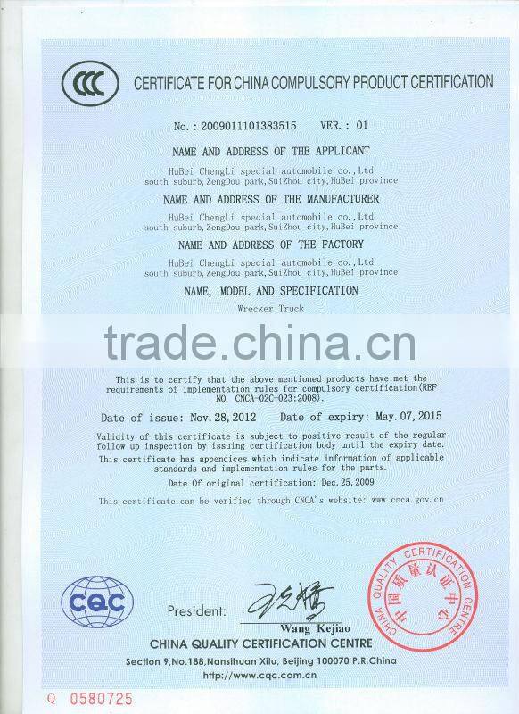 Dongfeng flatbed tow truck