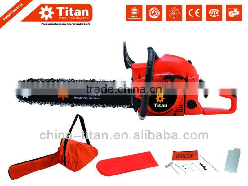 gasoline chain saw 52cc, 20" bar and chain, carry bag