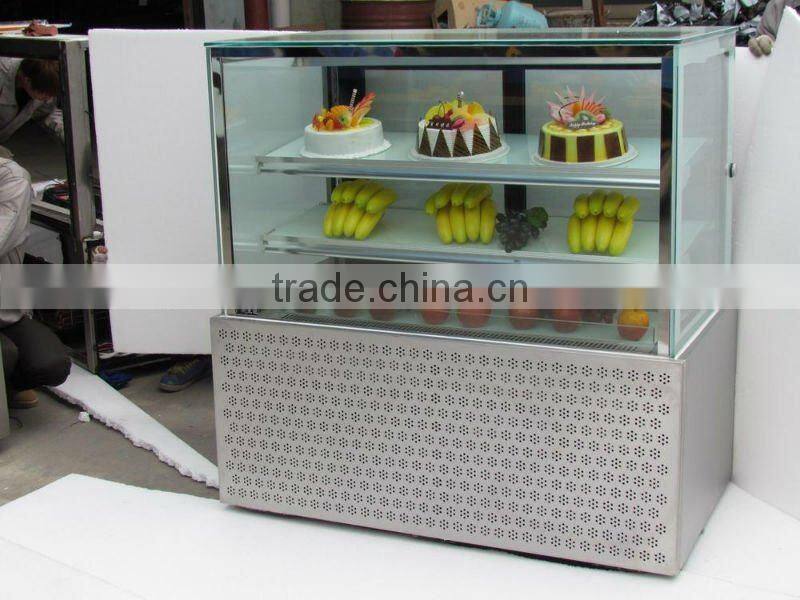 jieguan luxury free standing double arc cake Display Cooler /Cake Display Refrigerator CW-1200