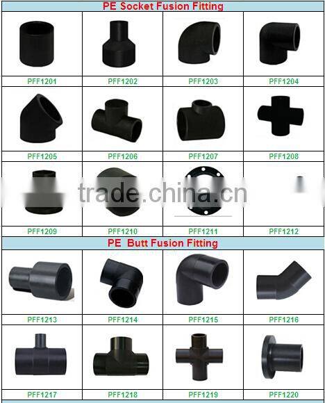 China supplier all size PP Compression for PE Fitting Reducing Tee