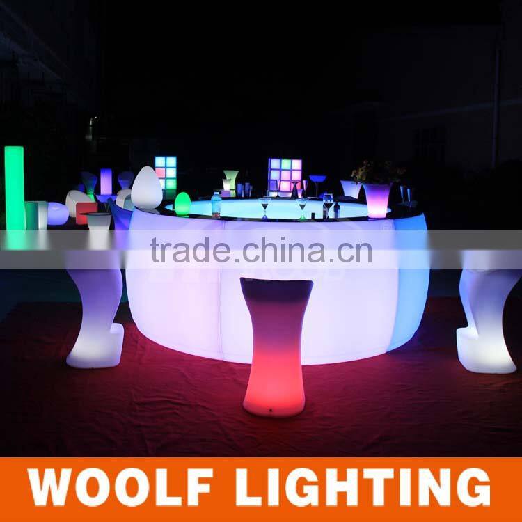 Plastic rechargeable 16 colors RGB waterproof IP65 LED bar stool