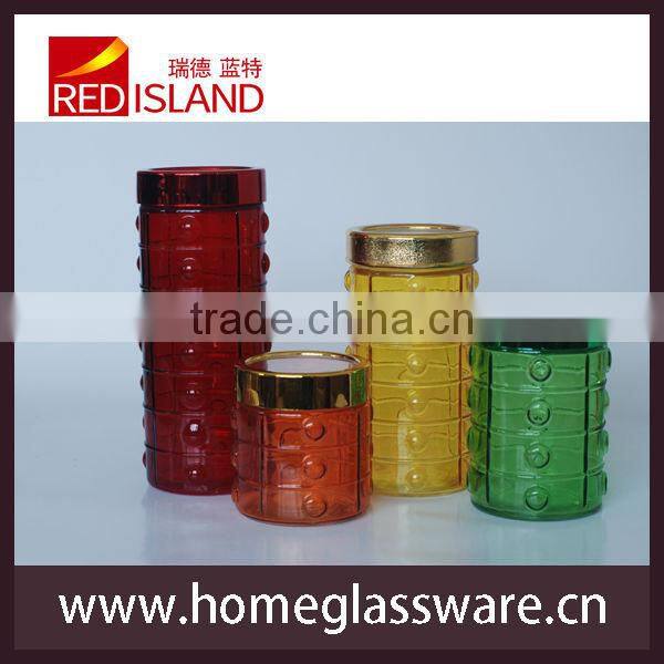 wholesale 1set Glass candy bottle & storage jars with plastic gasket ring