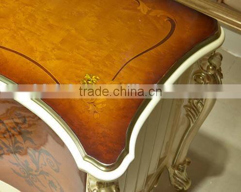 European Style TV Stand, Parquet Pattern Wooden TV Cabinet, Nice Carving Living Room TV Stand (BF01-ML048)