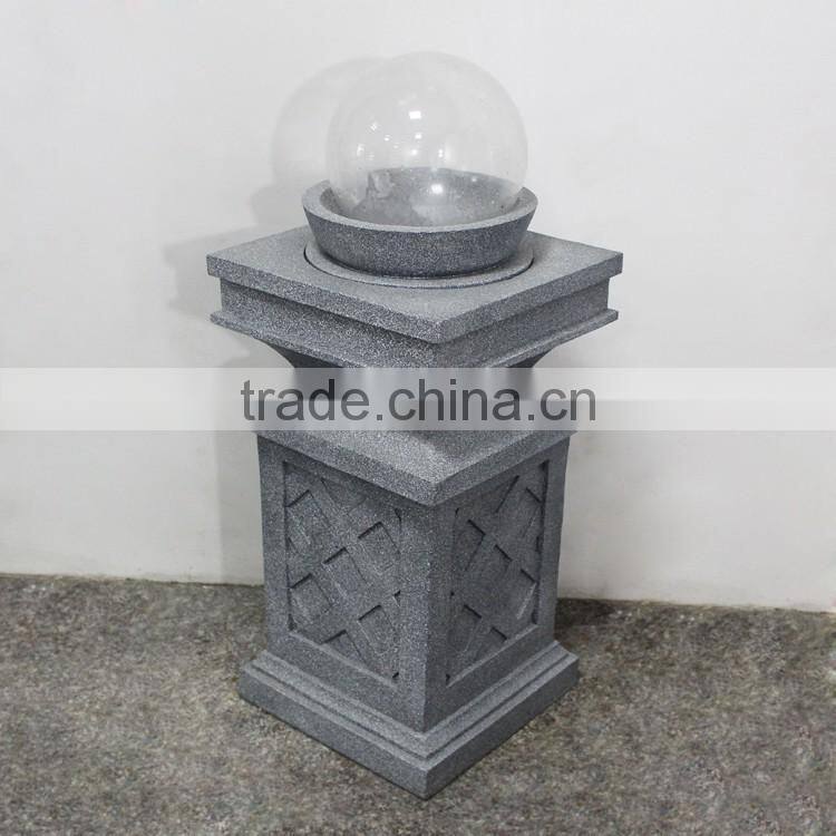 polyresin garden sculpture with light