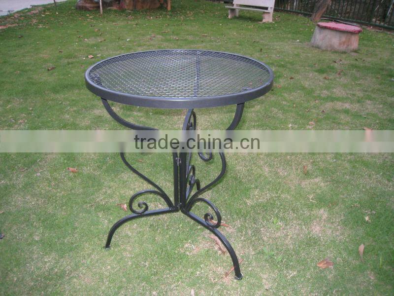 Shabby antique black Antirust metal outdoor table coffee table