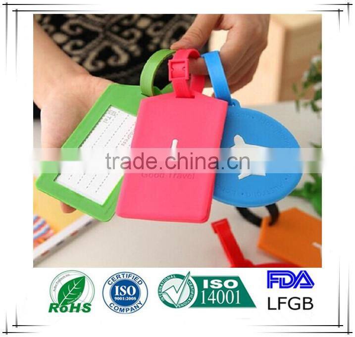 OEM Customized design silicone luggage tags silicon bag tag