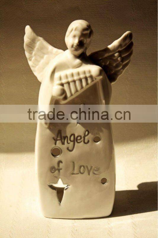white porcelain angel figurines