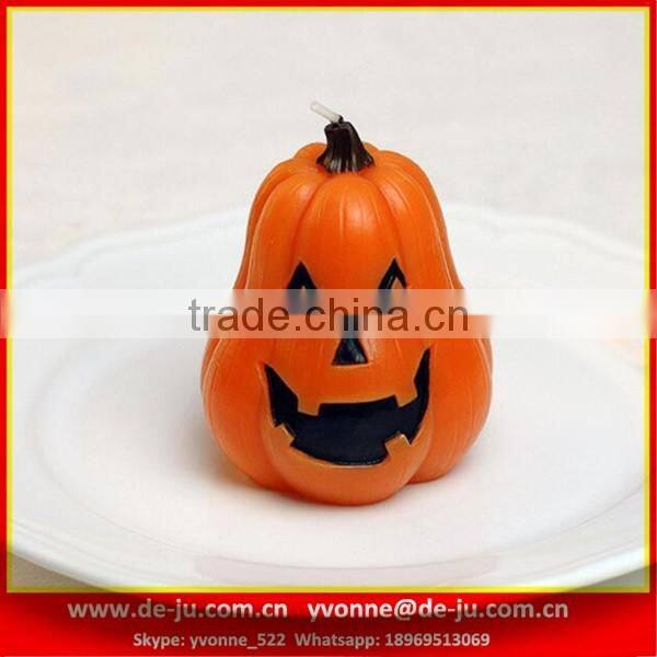 Emoji Angry Face Small Round Pumpkin Wax Hollow Candles