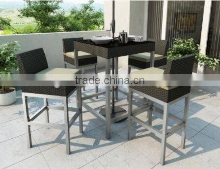 2016 patio outdoor bar furniture wicker coffee table chairs set