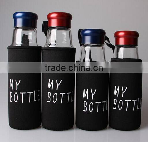 Promotional fancy water glass bottle 10 gallon double wall glass water bottle
