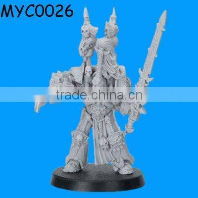Resin chinese dragon with sword statue