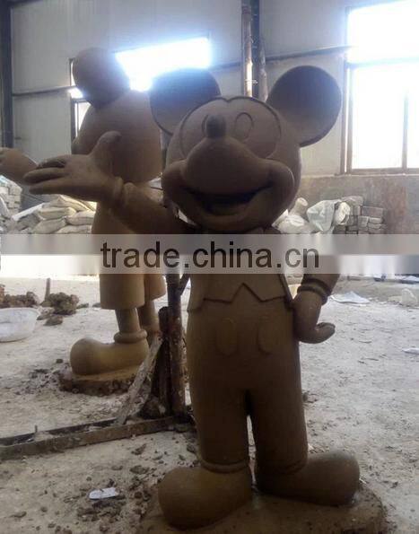 Micky Mouse and Donald Duck Fiberglass Statue