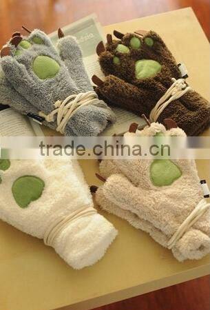 best selling paw plush bear paw gloves