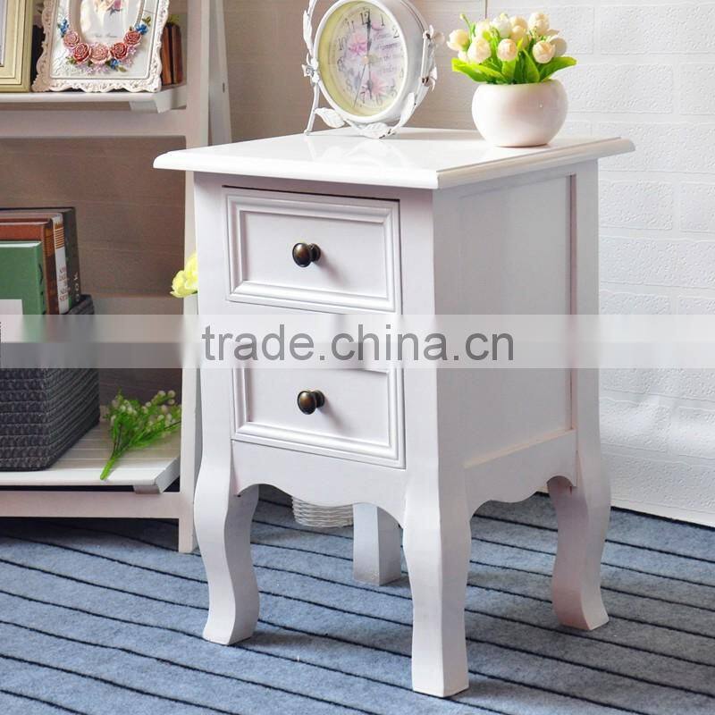 Vintage wood cabinet white