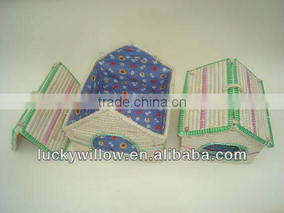 Corn husks basket for pet bed&sofa(factory provide)