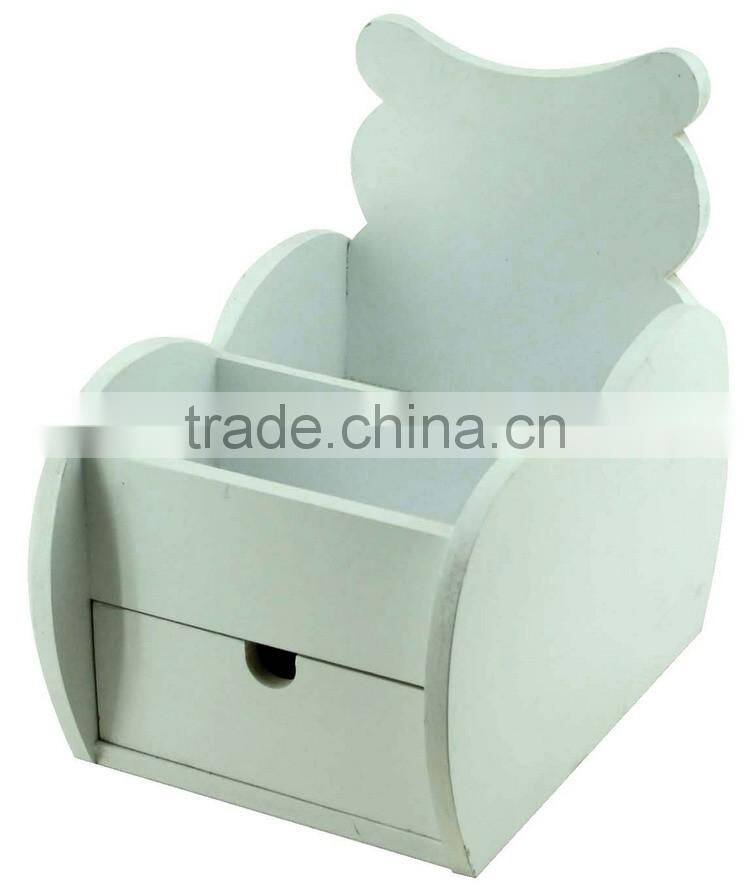 Cute MDF Surface Painting Open Top Wooden Jewelry Box