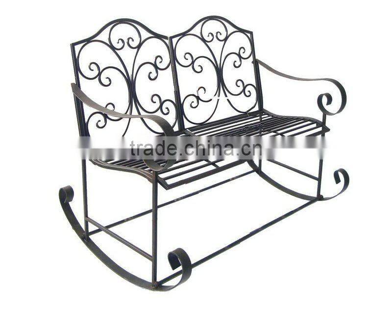Garden metal swing bench