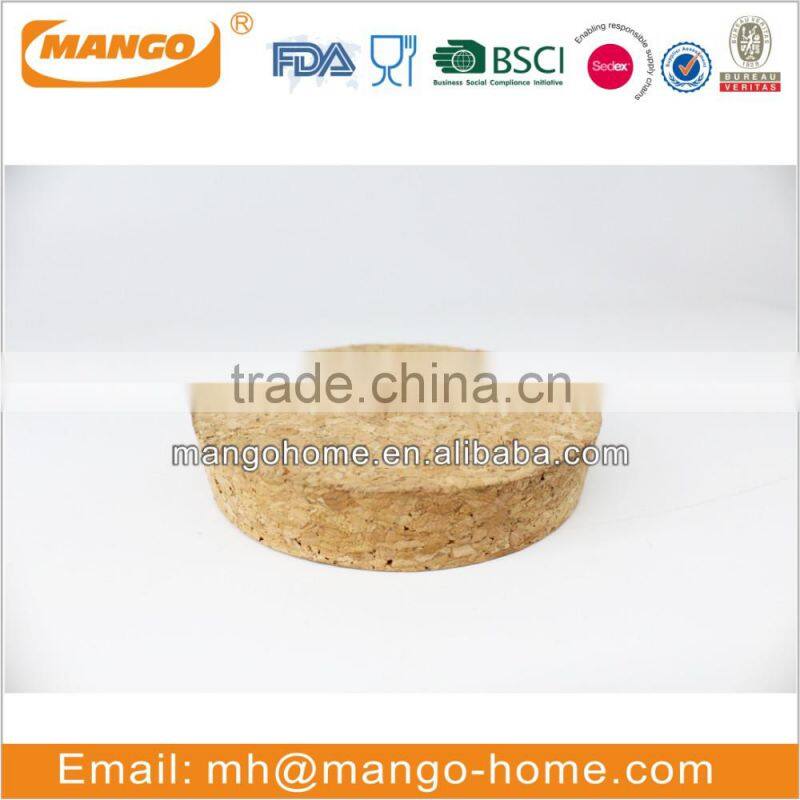 Eco-friendly customized carbon steel decorative coffee canisters with cork stopper