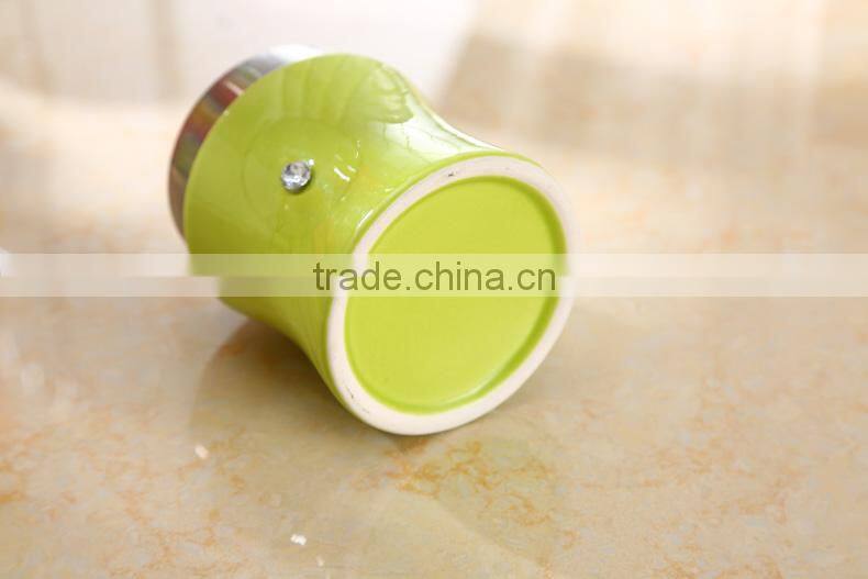 ceramic Canister with stainless steel stand
