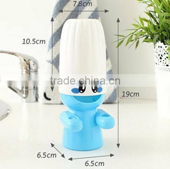 wholesale plastic cartoon toothbrush holder with gargle cup washing bathroom set