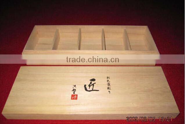 unfinished paulownia wooden tea box