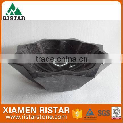 Wholesale black marble stone bathroom basins and stone sinks RAT-RB061