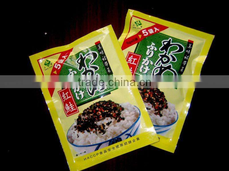 Slamon season wakame mix with rice