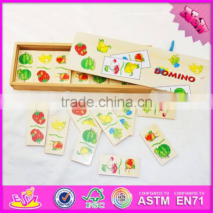 2016 top fashion educational wooden children domino game WJ277620