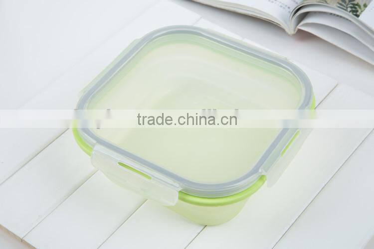 Silicone food grade small fruit box airtight lunch box
