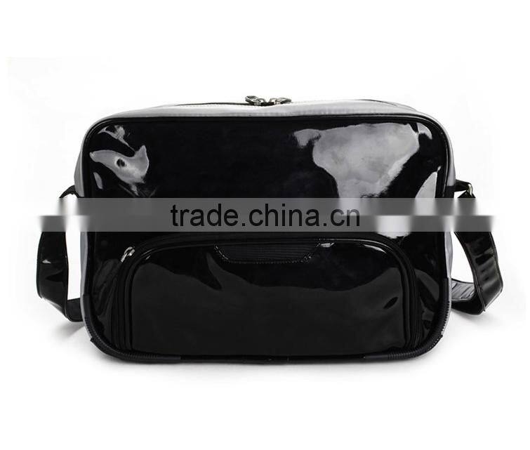 Waterproof PU Shoulder School Bag Adjustable Strap Messenger Bag