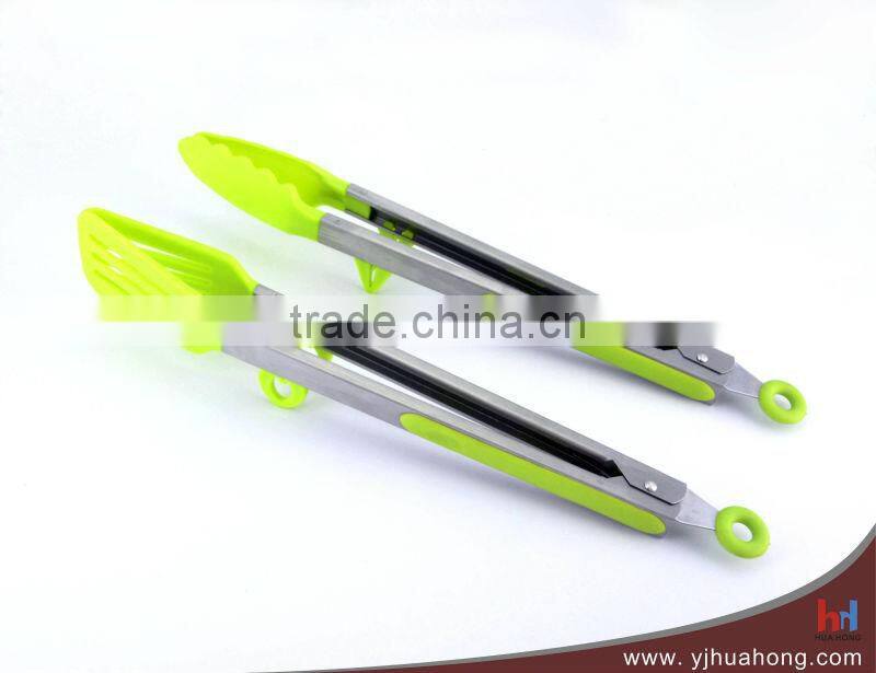 Unique Design Nylon Food Service Tongs with Stainless Steel Handle