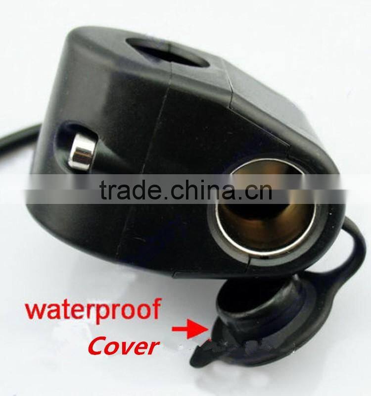 Handlebar Power Plug Socket Cigarette Lighter 12V For Motorcycle