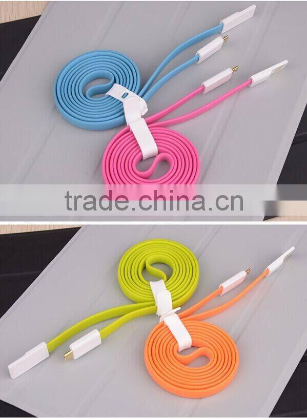 Micro USB Flat Charging Cable Charger line for mobile phone