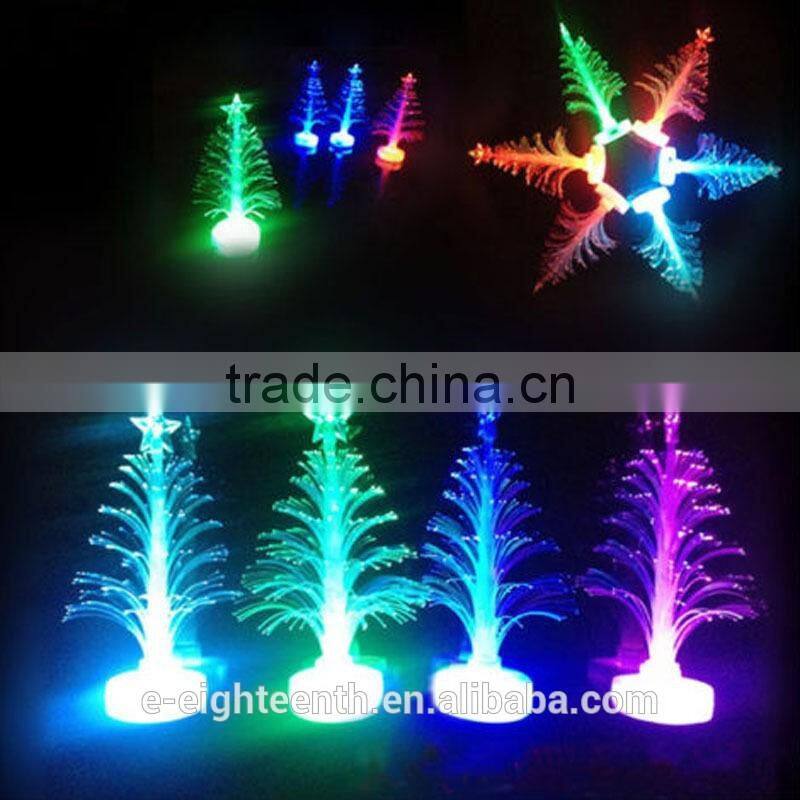 2016 popular Colorful LED Fiber Optic Nightlight Christmas Tree Lamp Light Children Xmas Gift