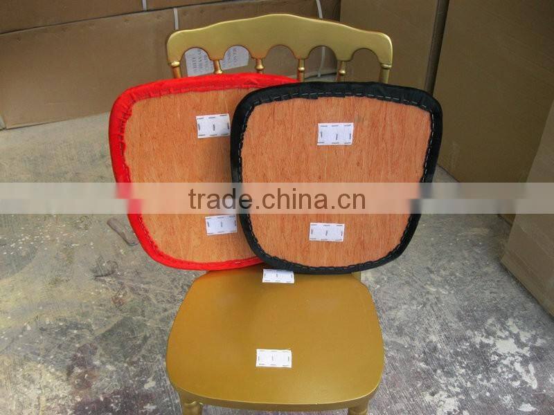 Vinyl pad velvet fabric seat pad for dining chair