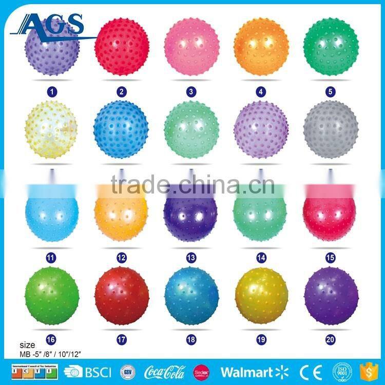 Two styles reainbow color pvc inflatable massage ball
