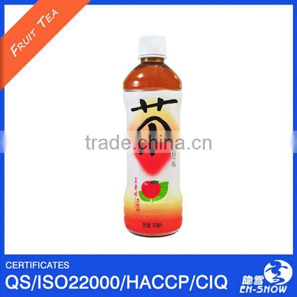 OEM 500ml PET Bottled Apple Flavored Tea in China