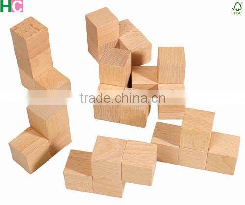 Natural Wooden Craft Cubes Wood Block Cube 10mm to 50mm Diameter