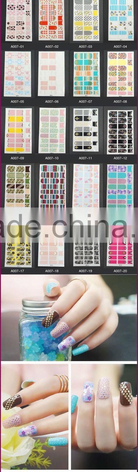 bling bling style nail wrap sticker/easily stick nail wrap sticker