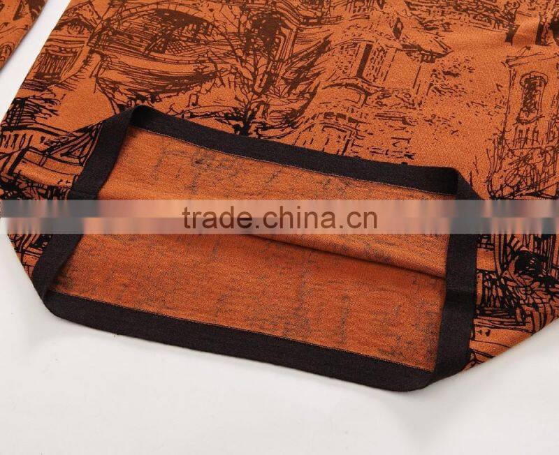 new arrival wool printing design custom pullover sweater