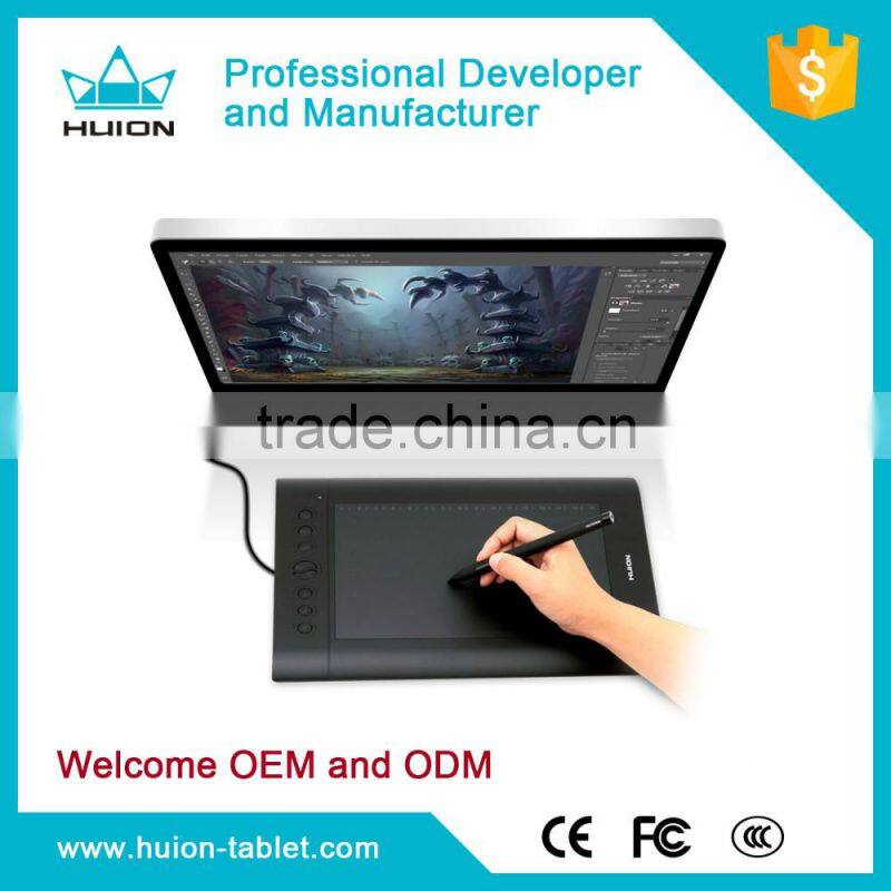 New Fashion!Huion H610pro 10x6 inch 2048 levels outstanding graphic tablet signature capturer