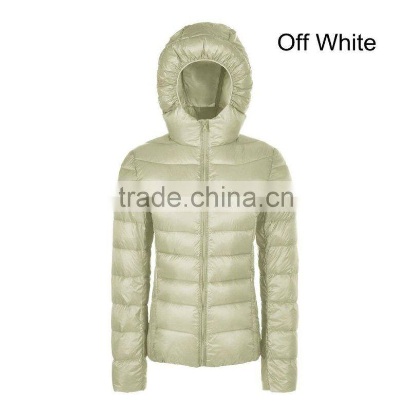 colorful Hoodie down jacket/women puffer jacket/light weight compact jacket
