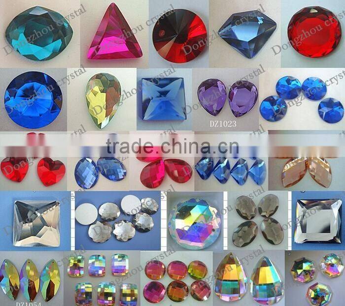 colorful loose fancy stones glass gemstone 13*18mm rhinestone for phone case decoration