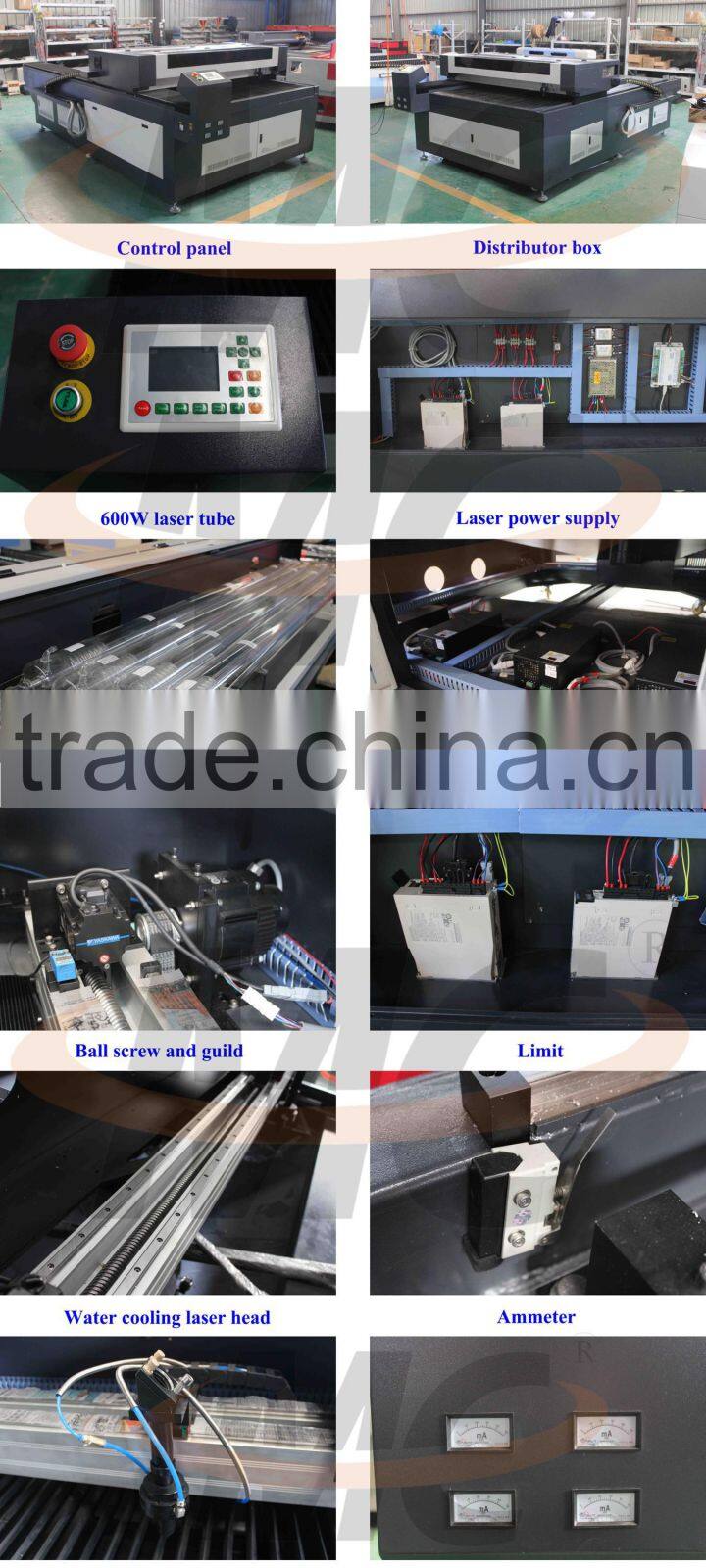 MC1325 600W CO2 wood acrylic laser cutting machine with factory price