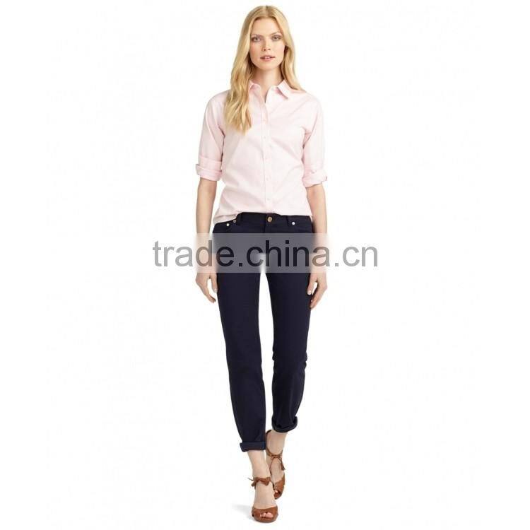 SZXX Hot Wholesale Womens Lady Pink Office Blouse Shirts