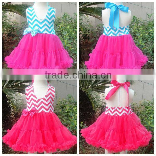 Newest kids wholesale chevron maxi dress
