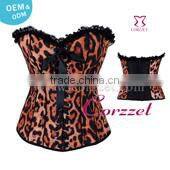 Black Underbust Belt Buckle Front Zipper Corset Tops