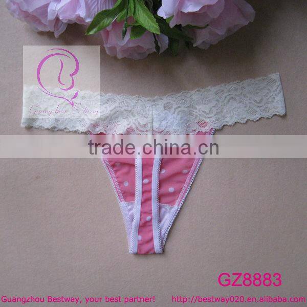 2014 Sexy custome fashion pink thong