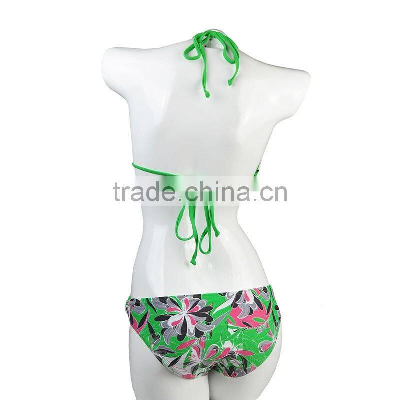 2016 Sexy push up straps women bikini swimwear bathing suit bikini with decorated bra(BS1149)