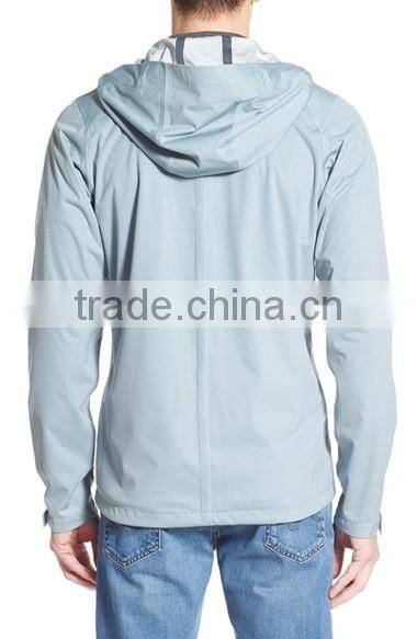 High Quality Regular Fit Zip Waterproof Hooded Coats For Men